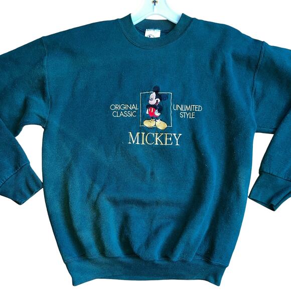 Vtg Mickey & Co Mickey Mouse Embroidered Crewneck Sweatshirt Size Large … - Picture 3 of 11